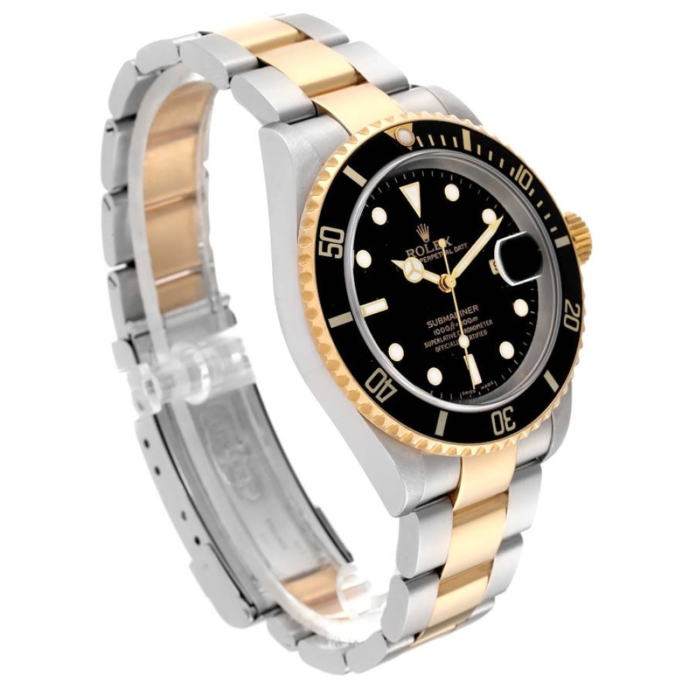 Rolex Submariner Steel Yellow Gold Black Dial Mens Watch 16613 Rolex Submariner Steel Yellow Gold Black Dial Mens Watch 16613